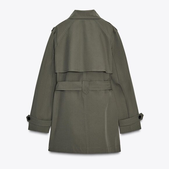 Water Repellent Windproof Double-Breasted Trench Coat - Picture 6 of 7